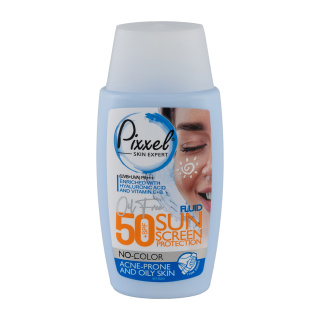 ضد آفتاب بی رنگ پیکسل پوست چرب SPF50