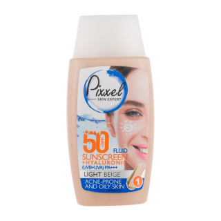 ضد آفتاب رنگی SPF50 پیکسل، پوست چرب و جوش‌دار